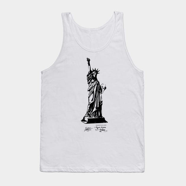 Statue of Liberty New York Patent Print Tank Top by MadebyDesign